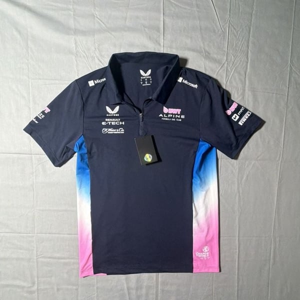 Castore Alpine F1 Team Polo Size S Navy