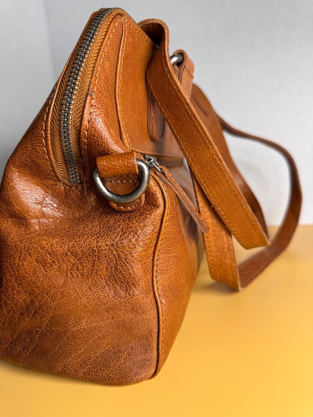 Spikes & Sparrow Leather Shoulder Bag Brown 7