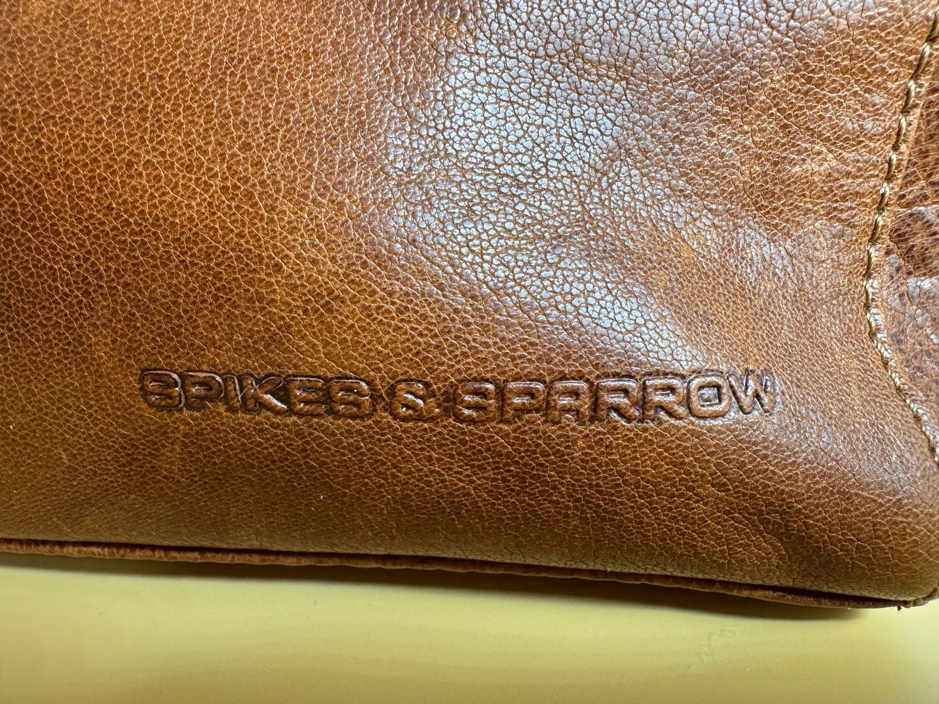 Spikes & Sparrow Leather Shoulder Bag Brown 8