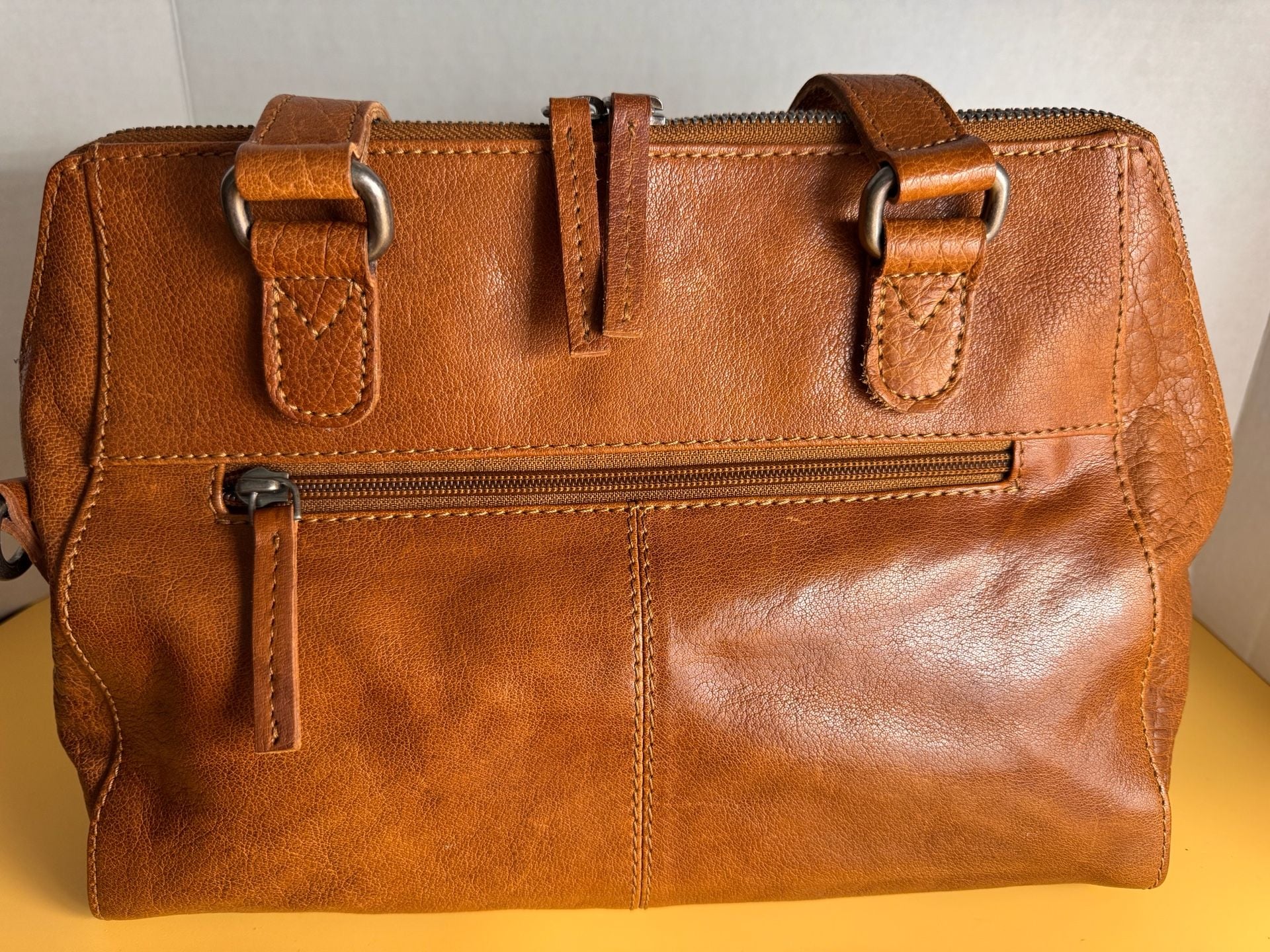 Spikes & Sparrow Leather Shoulder Bag Brown 9