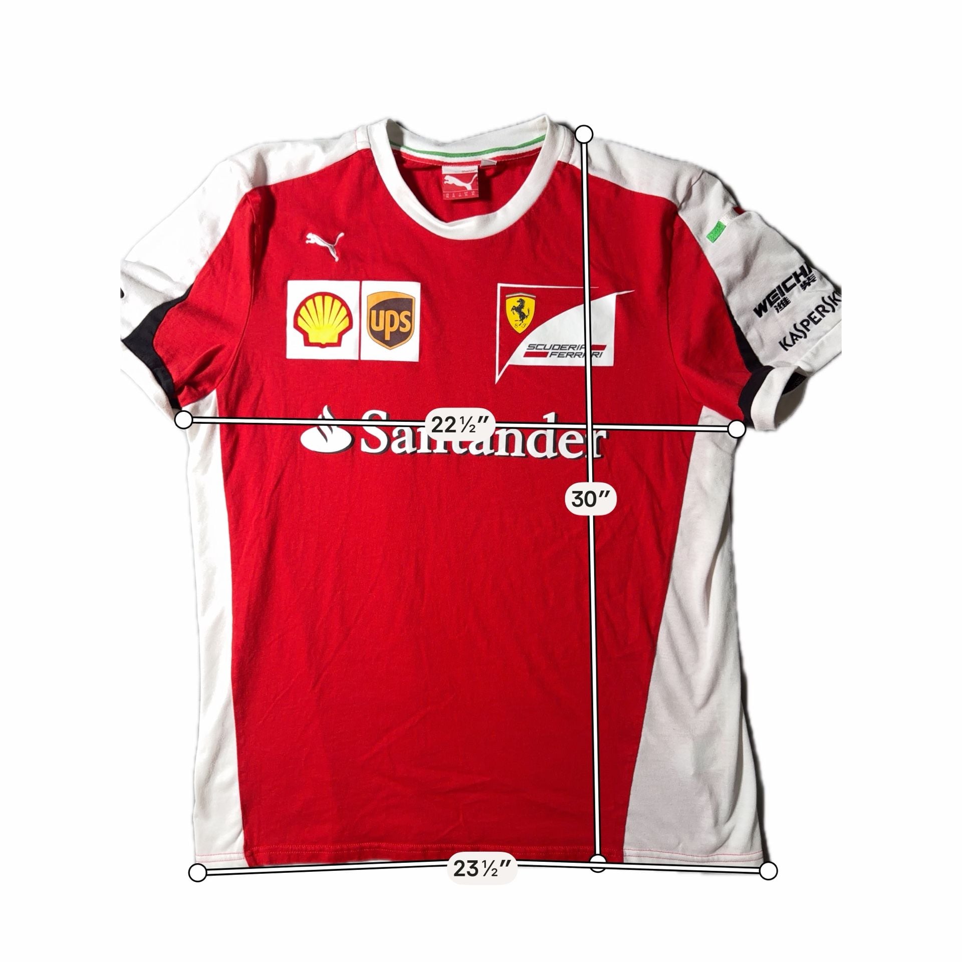 Puma Scuderia Ferrari F1 Team T-Shirt Size XL Santander Racing 8