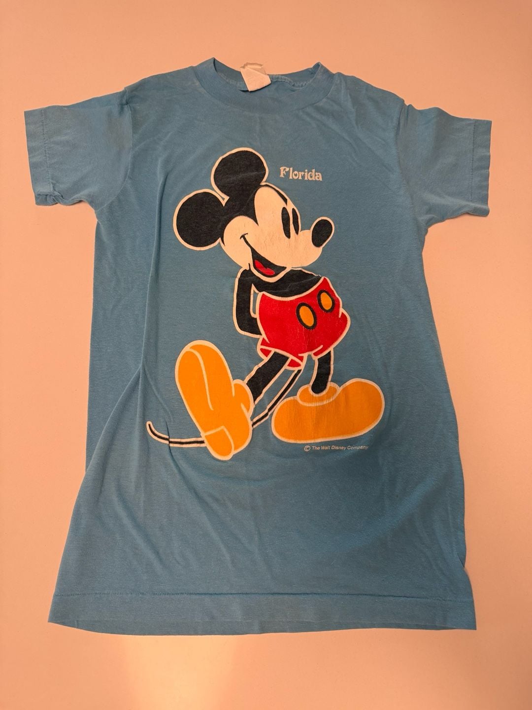 Sherry Mickey Mouse Florida T-Shirt Small Blue Vintage Single Stitch 1