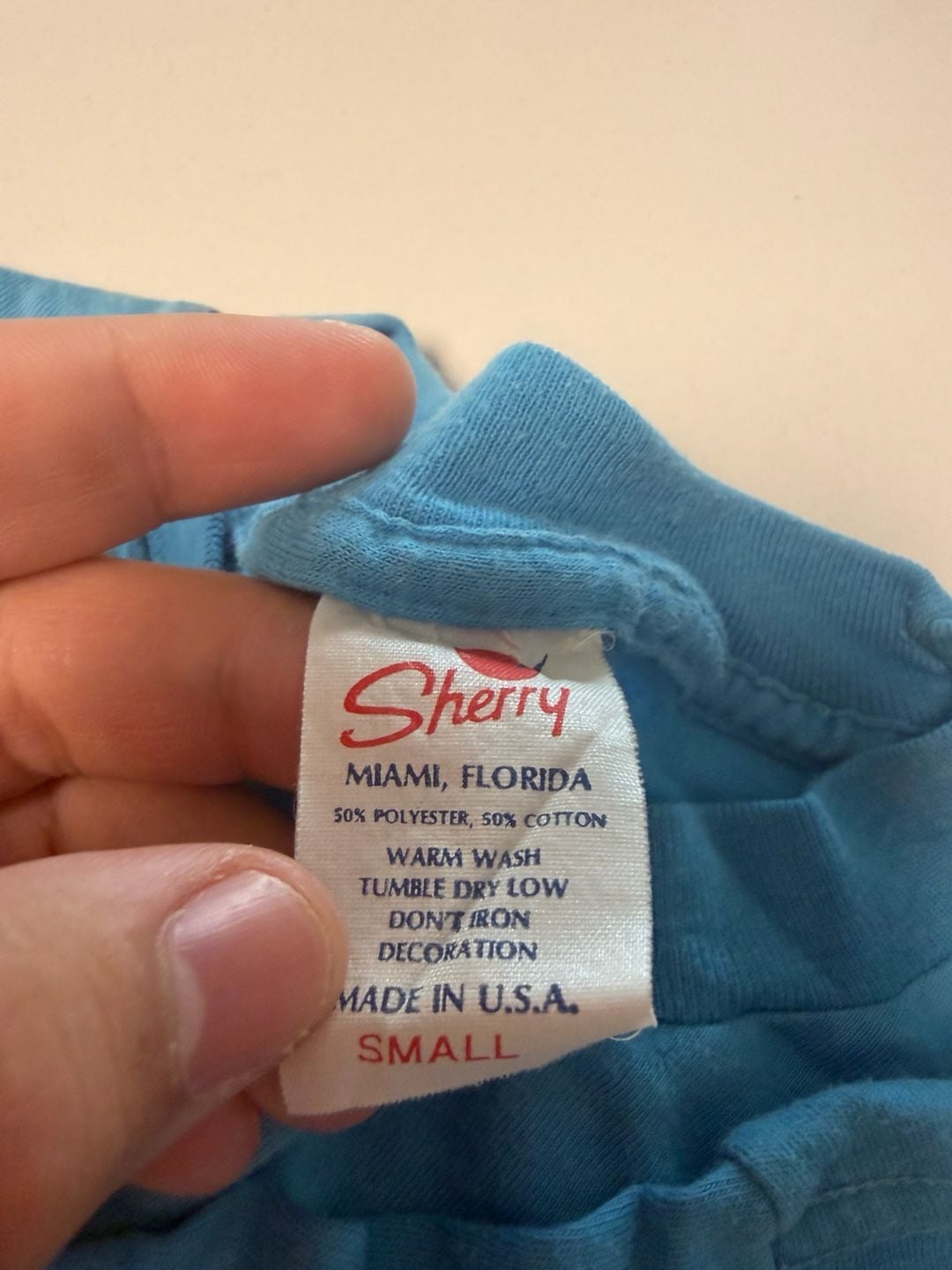 Sherry Mickey Mouse Florida T-Shirt Small Blue Vintage Single Stitch 2