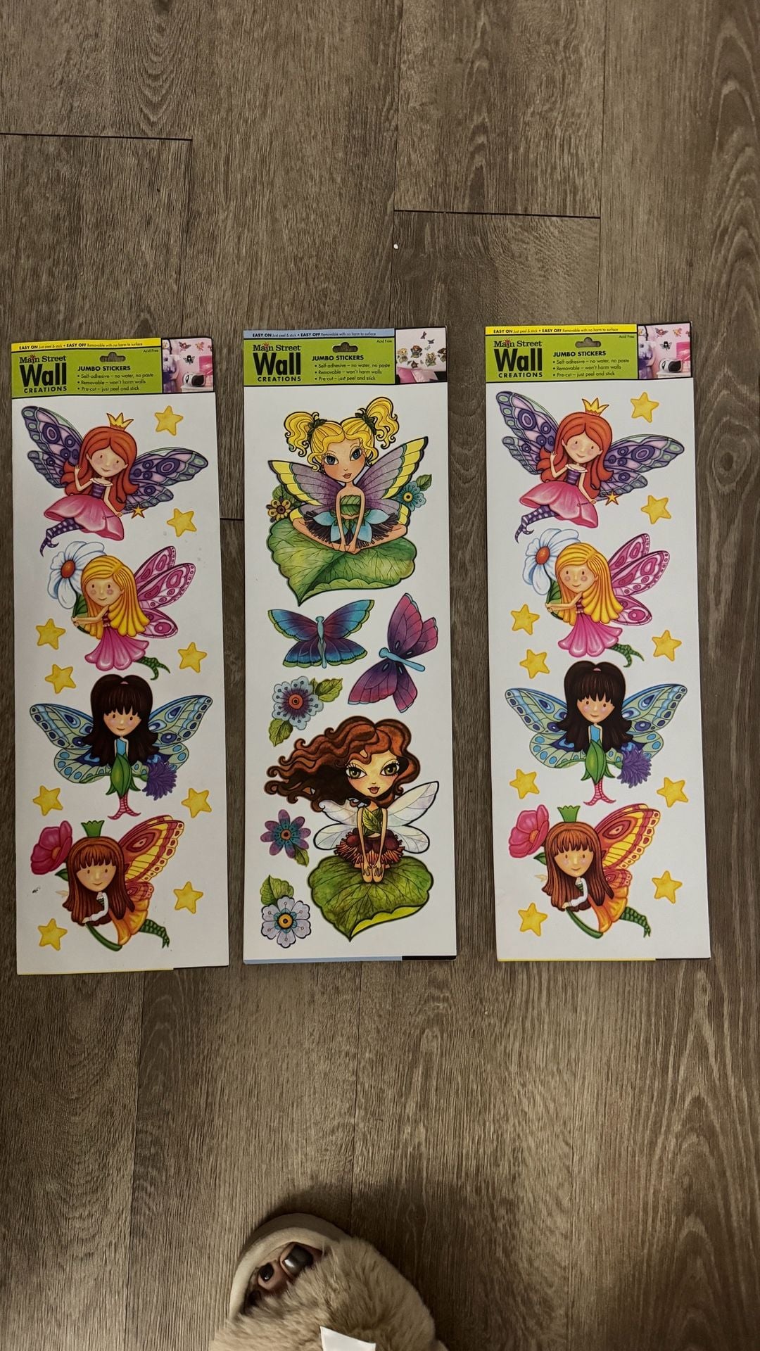 Main Street Wall Creations Fairies Wall Decals Jumbo Stickers Set of 3 1
