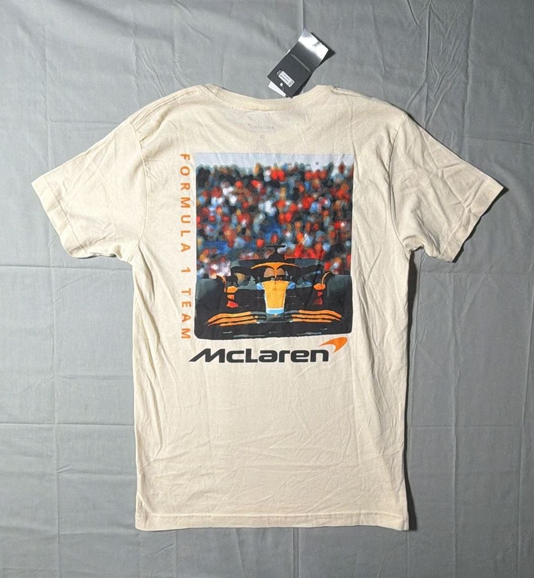 McLaren Formula 1 Team T-Shirt Size M Natural Cotton Graphic Tee 9