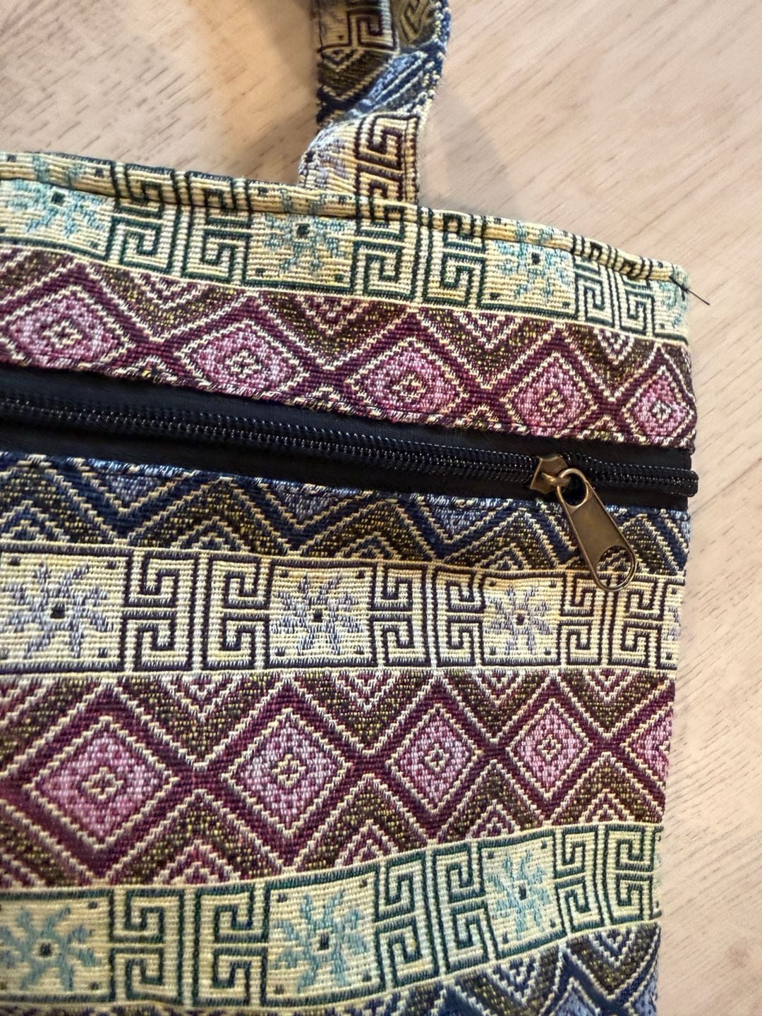 Bohemian Woven Tapestry Tote Bag Geometric Ethnic Boho Handbag Purse 4