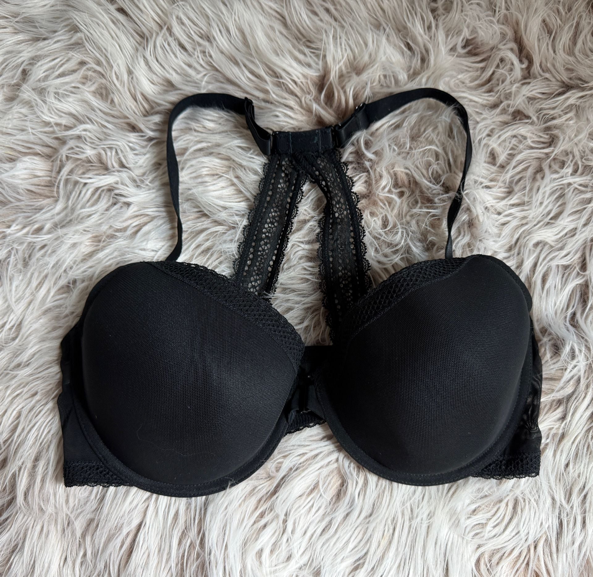 Auden The Ace Bra Size 38D Black Racerback 2