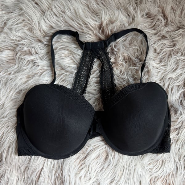 Auden The Ace Bra Size 38D Black Racerback