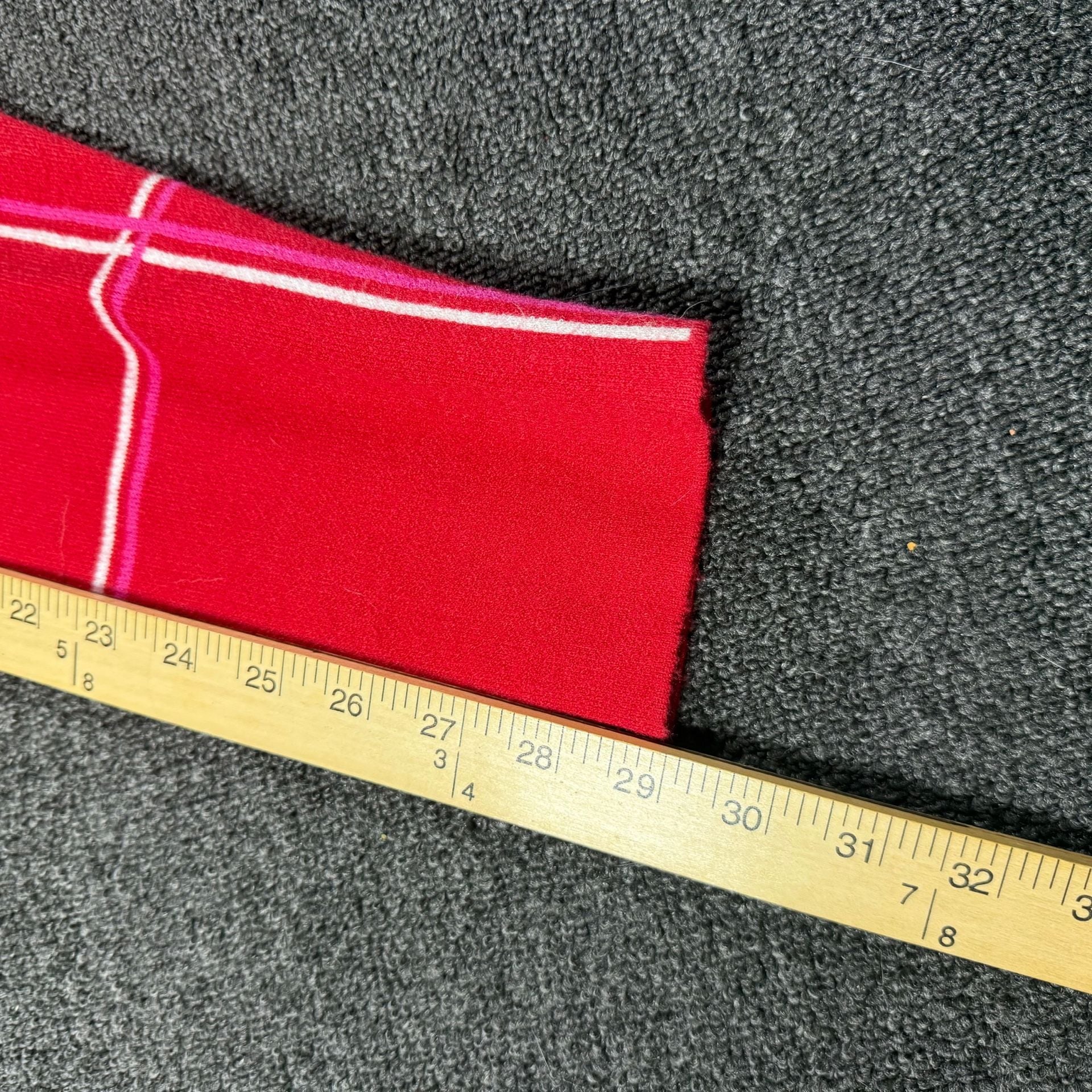 Tahari Mock Turtleneck Sweater Size XL Red White Pink Plaid Grid 8