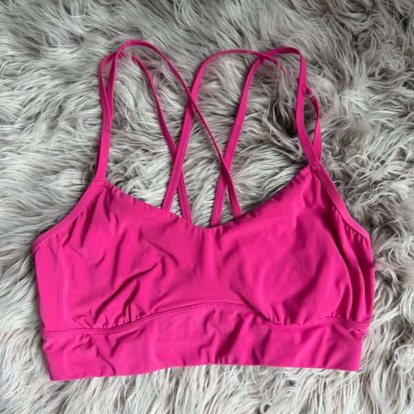 All In Motion Strappy Sports Bra Size M Pink
