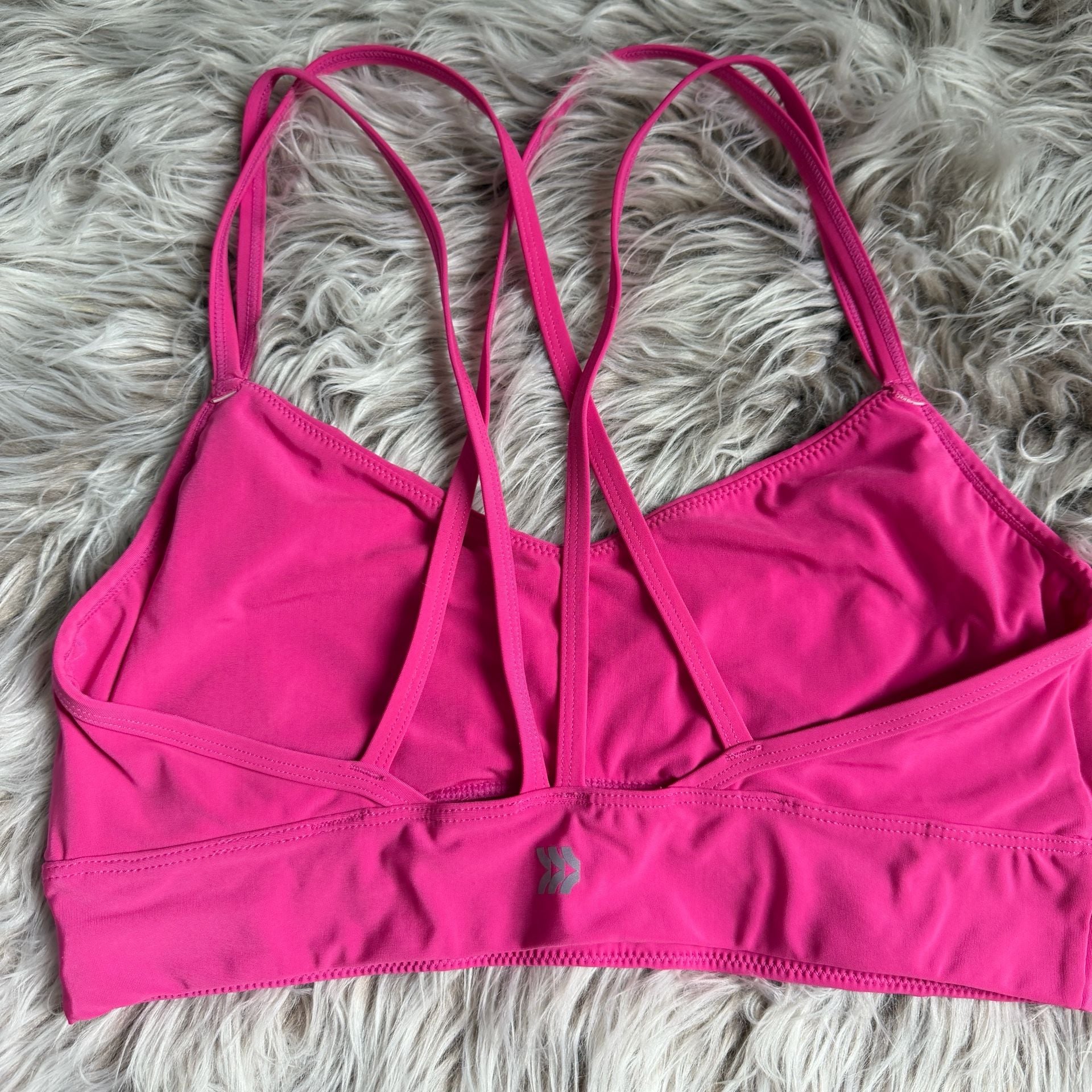 All In Motion Strappy Sports Bra Size M Pink 3