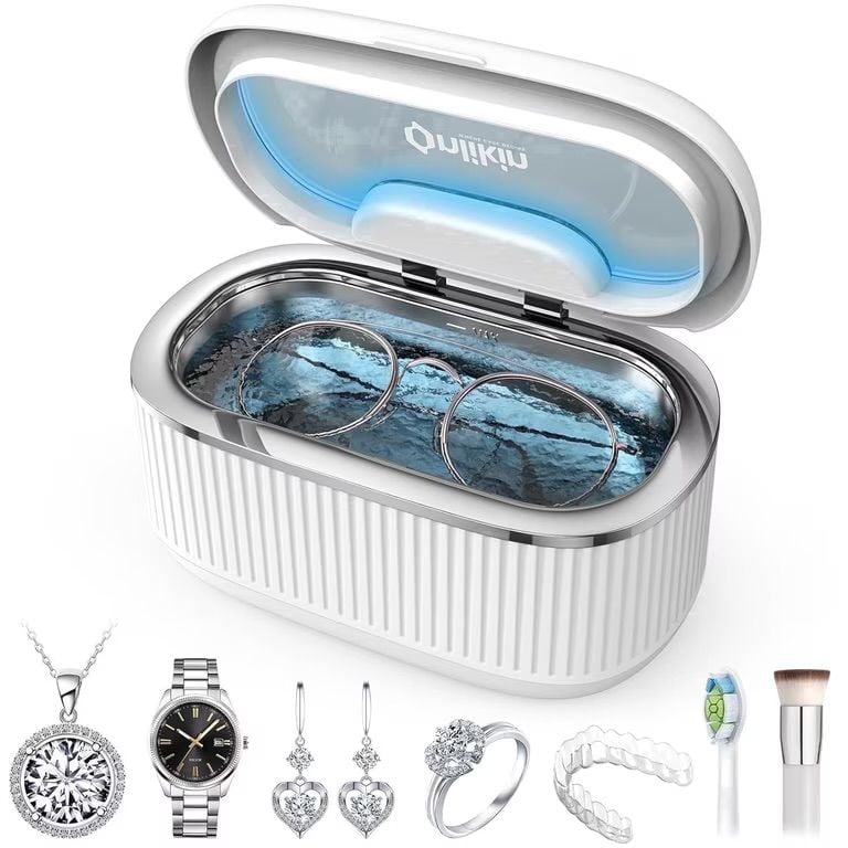 Onlikin Ultrasonic Jewelry Cleaner 35W Ceramic White 1