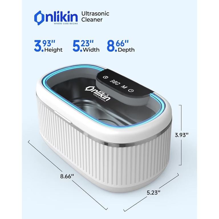 Onlikin Ultrasonic Jewelry Cleaner 35W Ceramic White 2