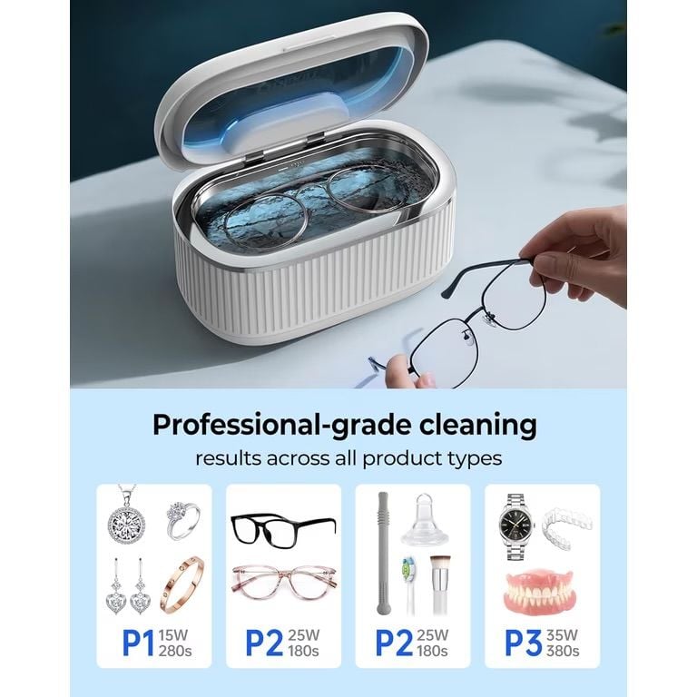 Onlikin Ultrasonic Jewelry Cleaner 35W Ceramic White 3