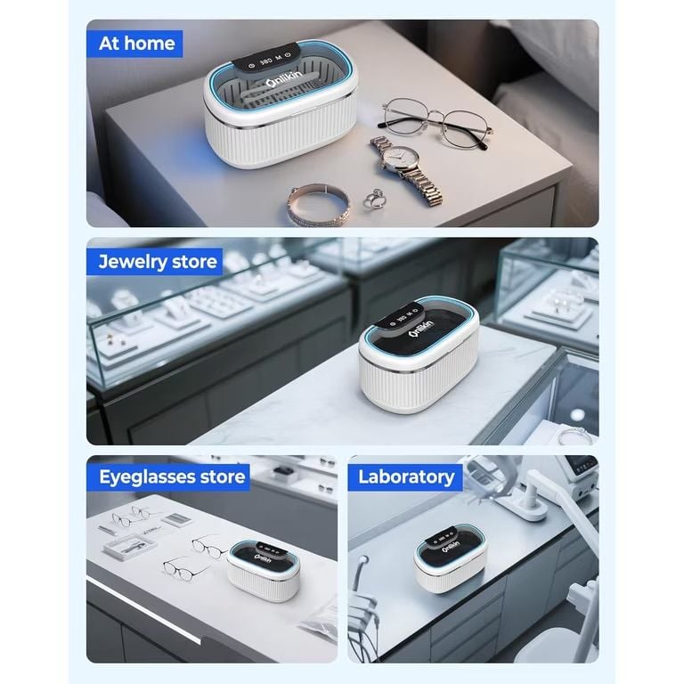 Onlikin Ultrasonic Jewelry Cleaner 35W Ceramic White 4