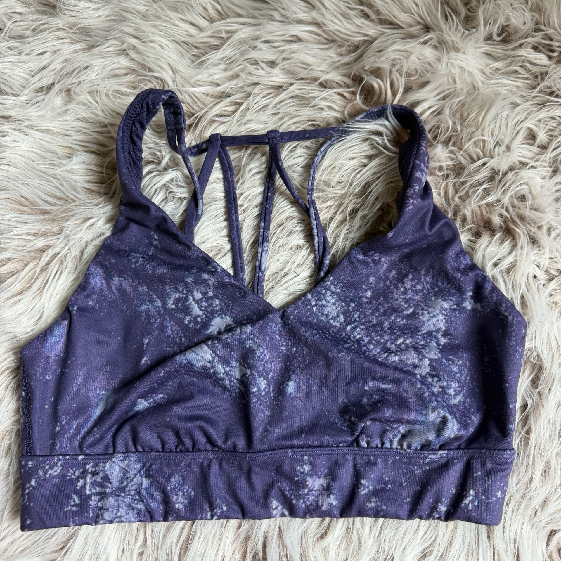 All in motion Sports Bra Size M Purple Tie Dye Strappy 2