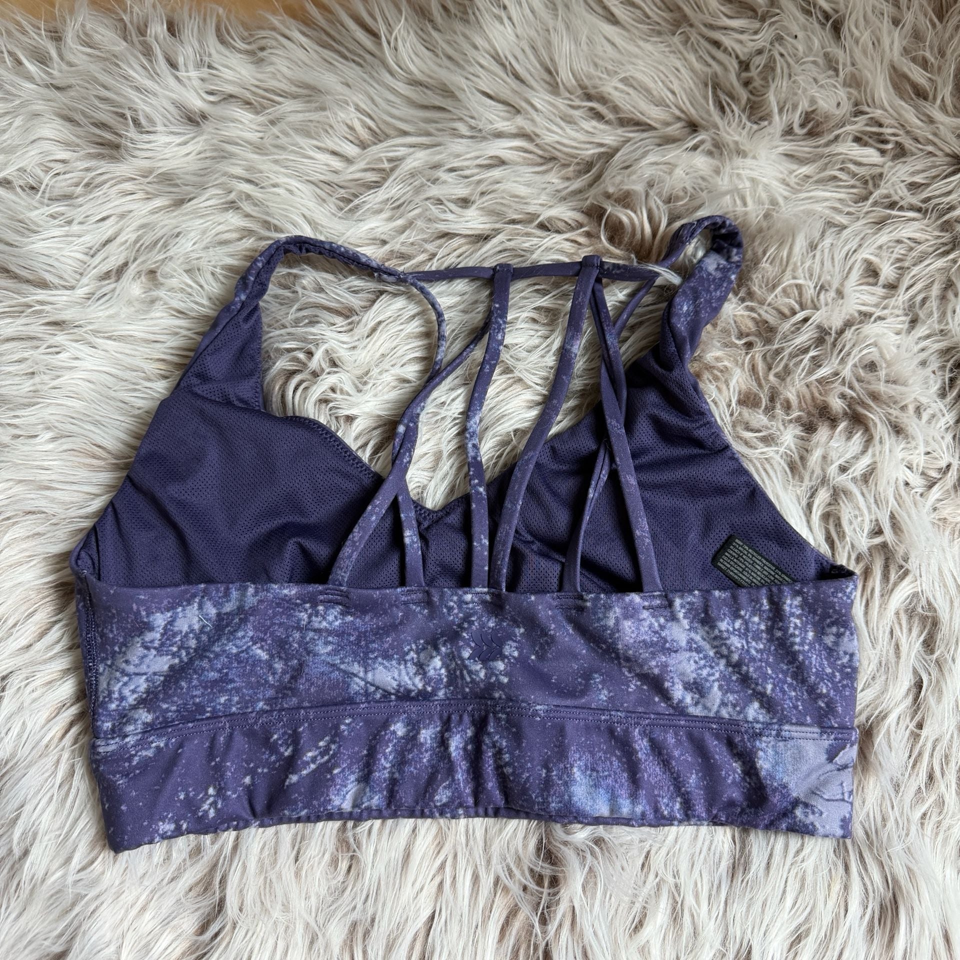 All in motion Sports Bra Size M Purple Tie Dye Strappy 3