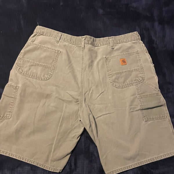 Carhartt B278 MOS Carpenter Shorts Size 44 x 11 Green Cotton