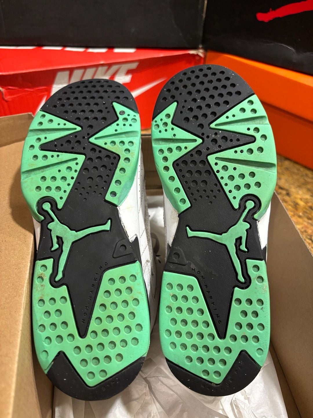 Jordan MVP White Green Glow 7
