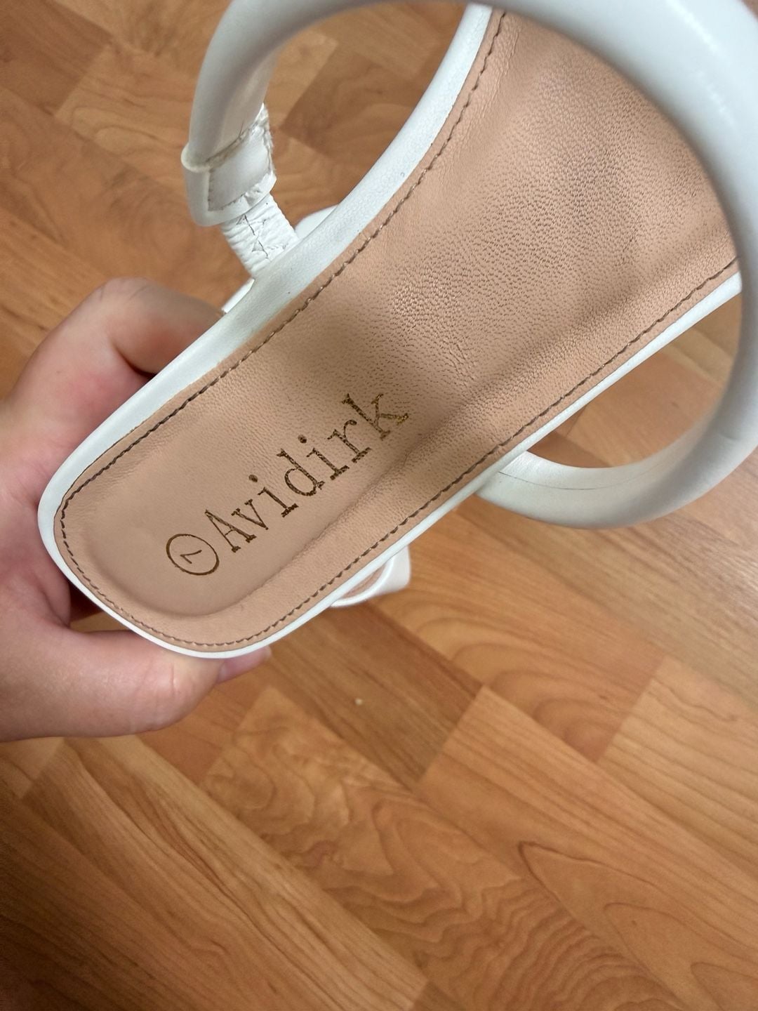 Avidlove Heeled Sandals Size 7 White Strappy Square Toe 3