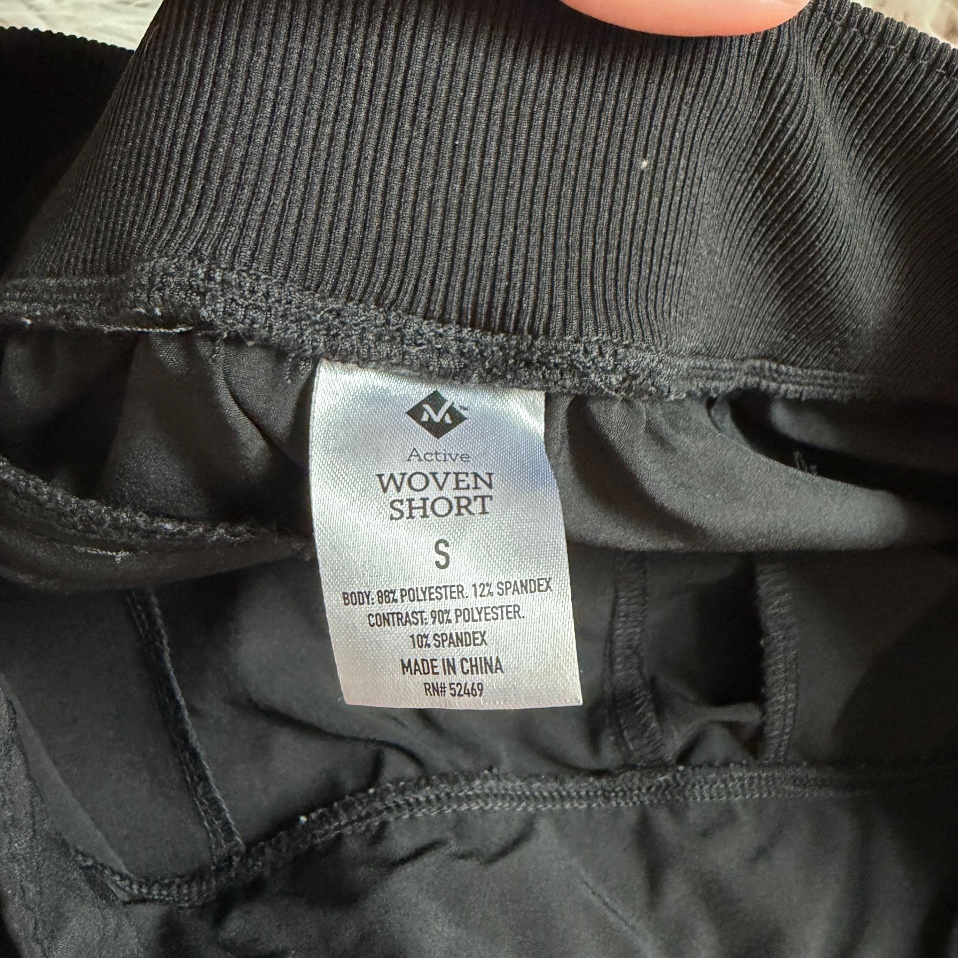 Members Mark Active Woven Short Size S Black Running Shorts 3