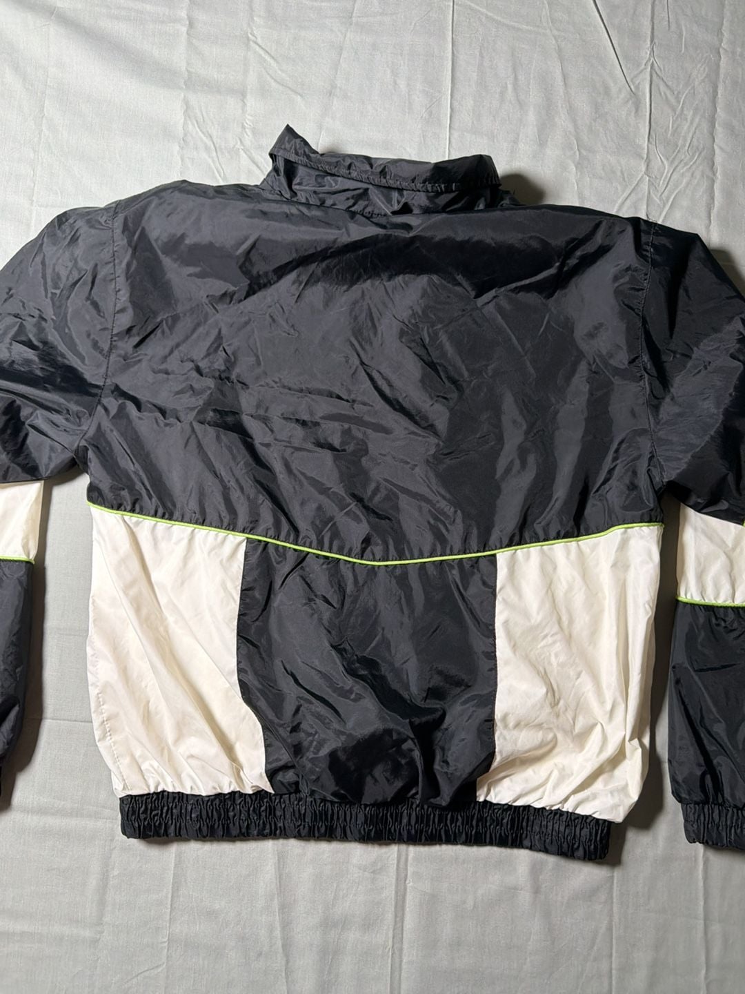 US Olympic Windbreaker Jacket M Black White Green Vintage JCPenney 9