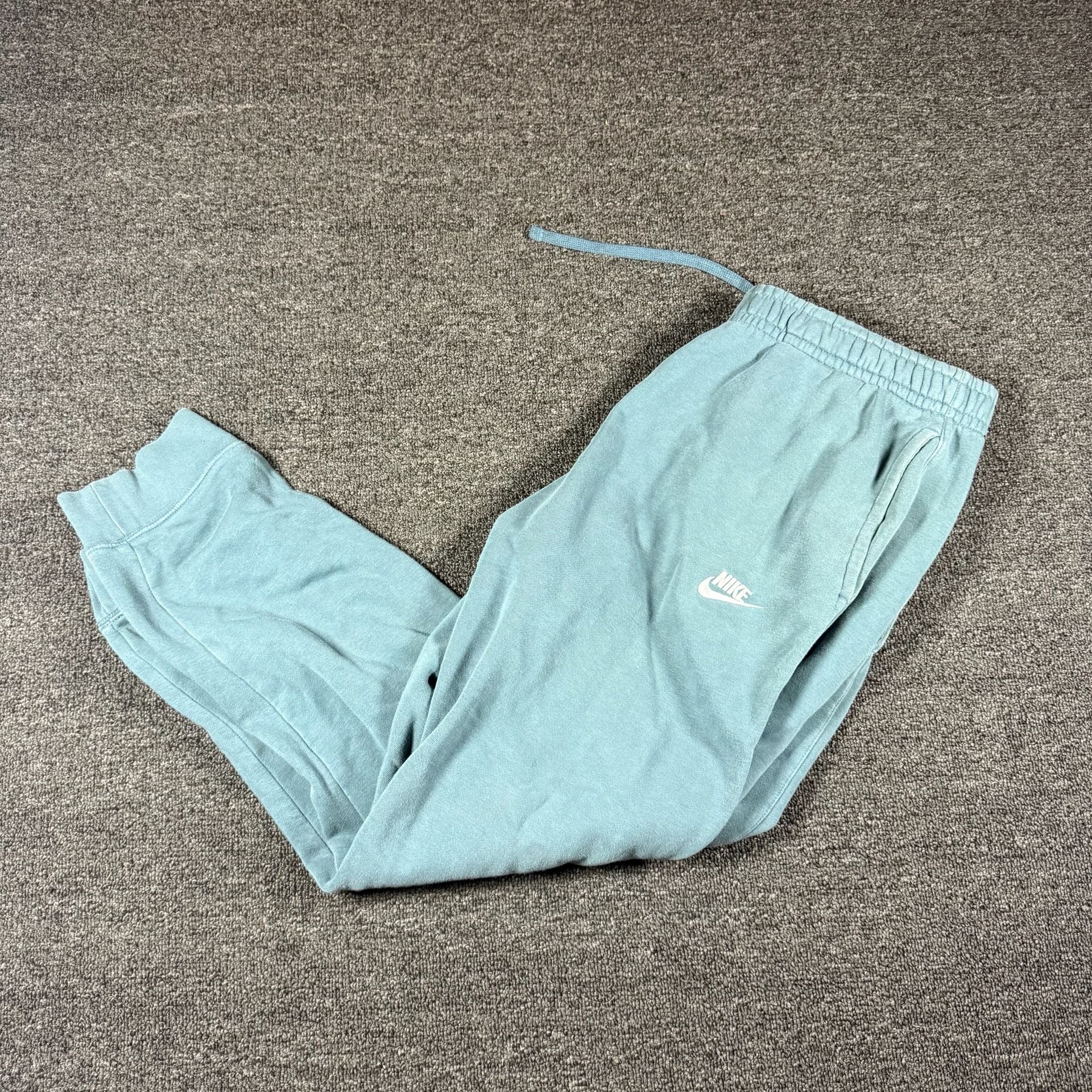 Nike Club Fleece Joggers Size L Blue Mineral Wash Sweatpants 2