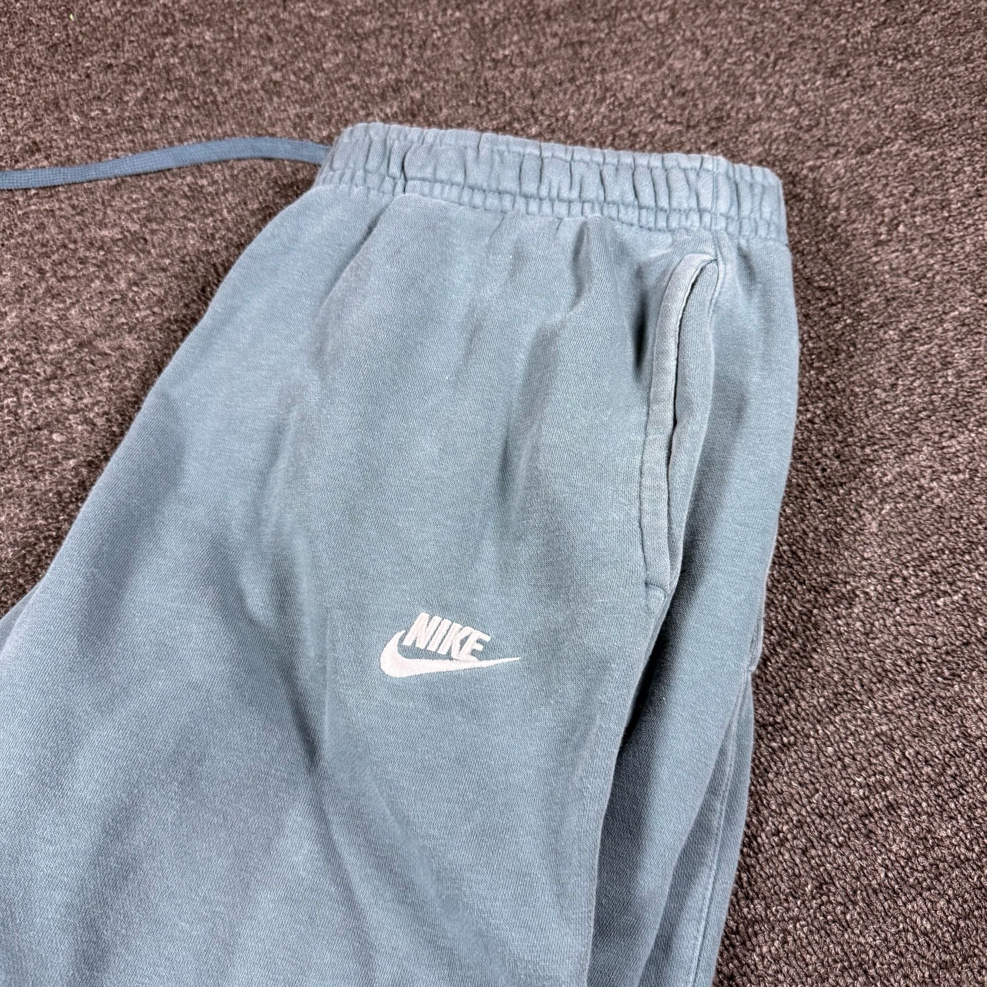 Nike Club Fleece Joggers Size L Blue Mineral Wash Sweatpants 3