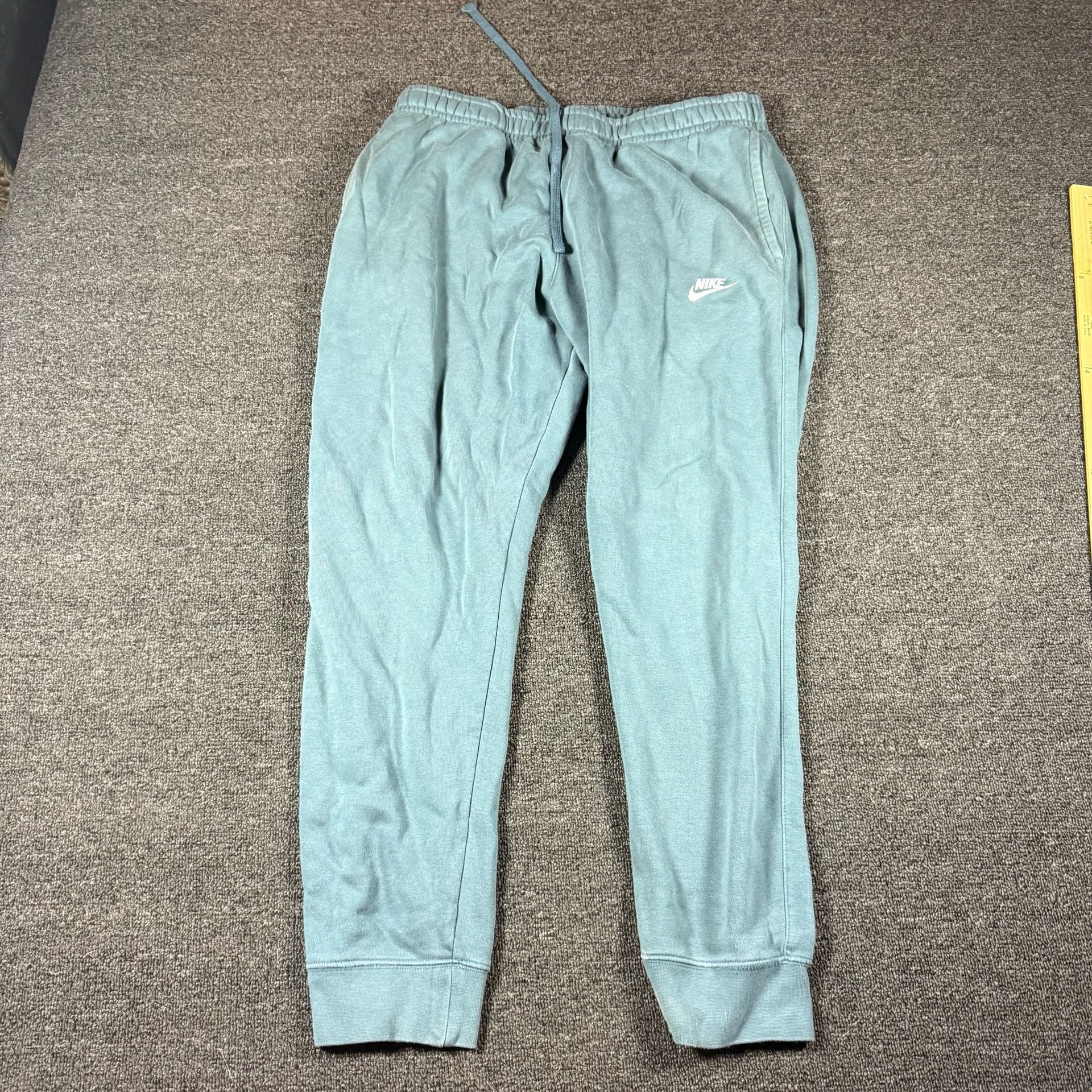 Nike Club Fleece Joggers Size L Blue Mineral Wash Sweatpants 4