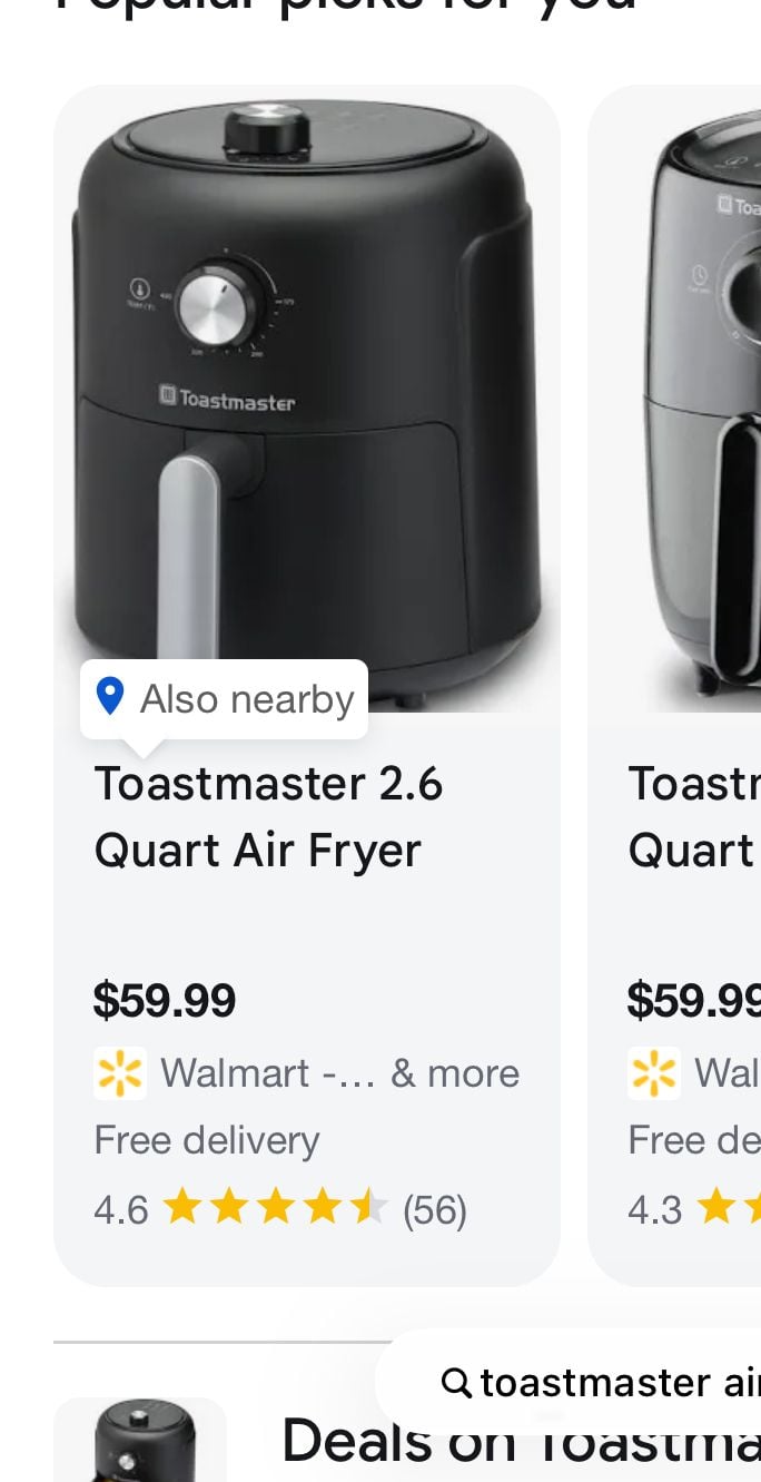 New Air Fryer ToastMaster NWT 4