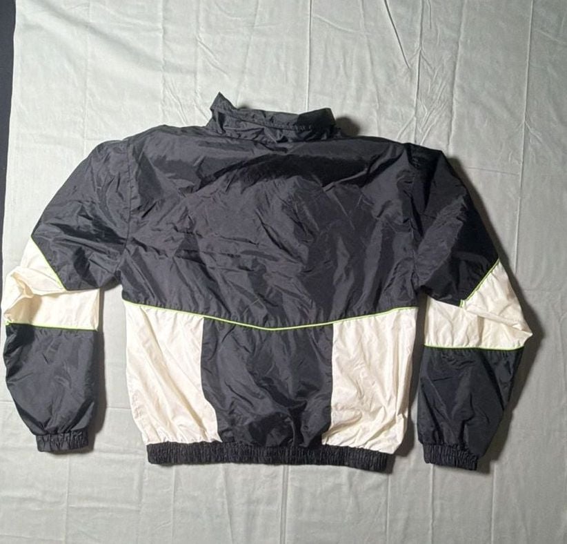 US Olympic Windbreaker Jacket M Black White Green Vintage JCPenney 8