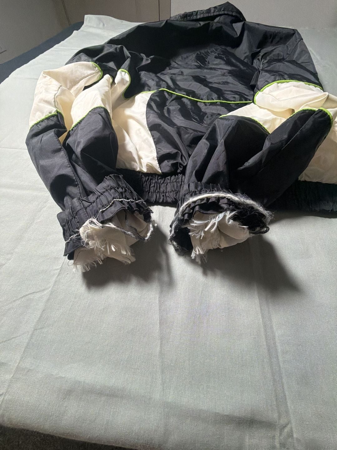 US Olympic Windbreaker Jacket M Black White Green Vintage JCPenney 10