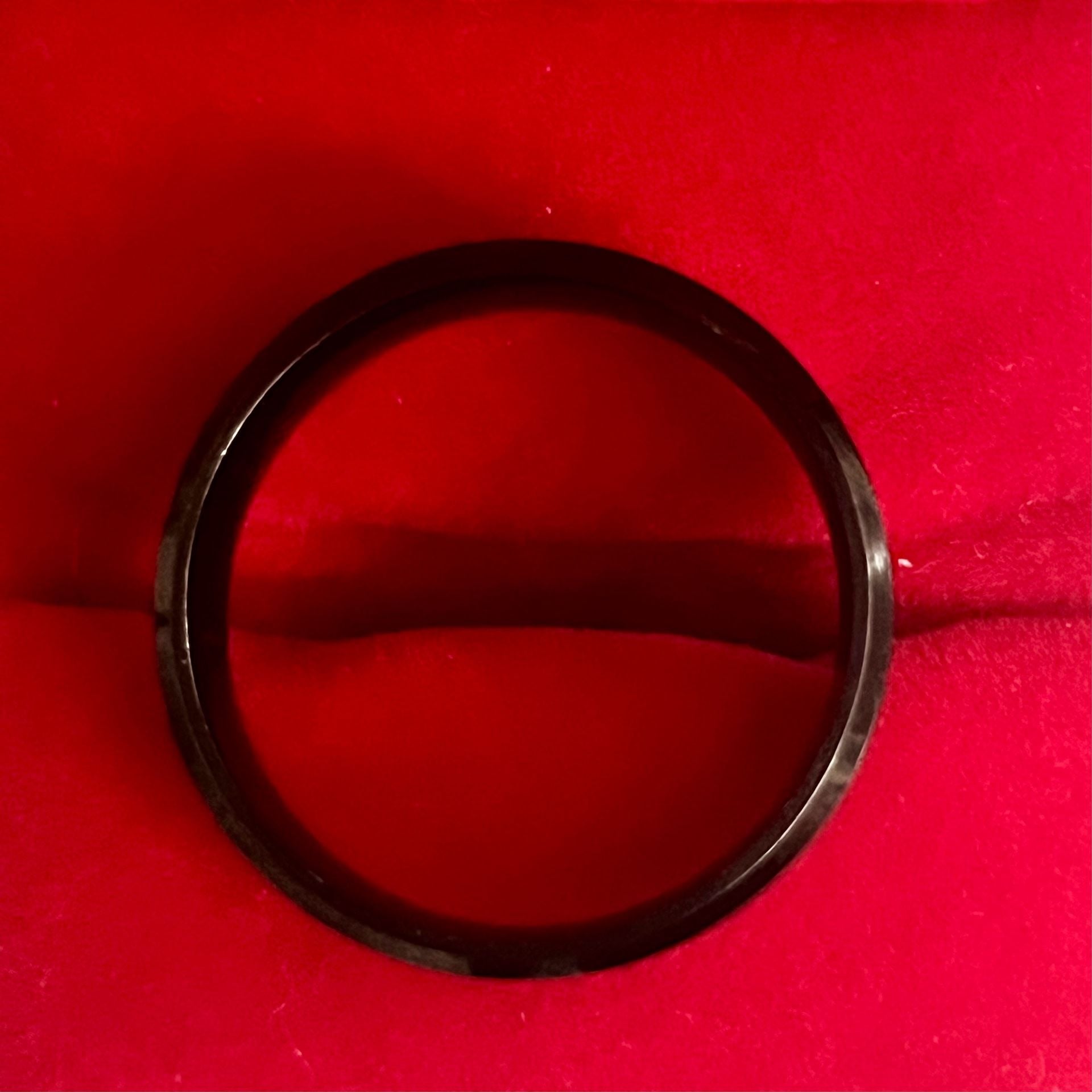Black Tungsten Minimalist 6mm Band Ring Size 12 3