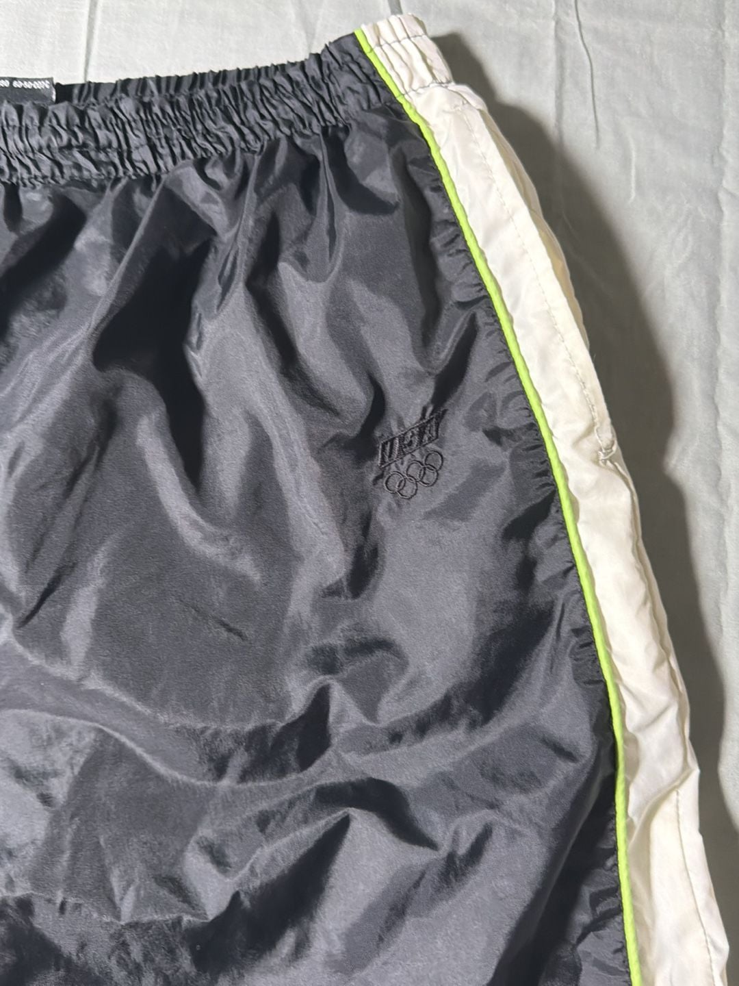 USA Olympic Brand Track Pants Size M/M(32-34) Black Nylon Windbreaker 3