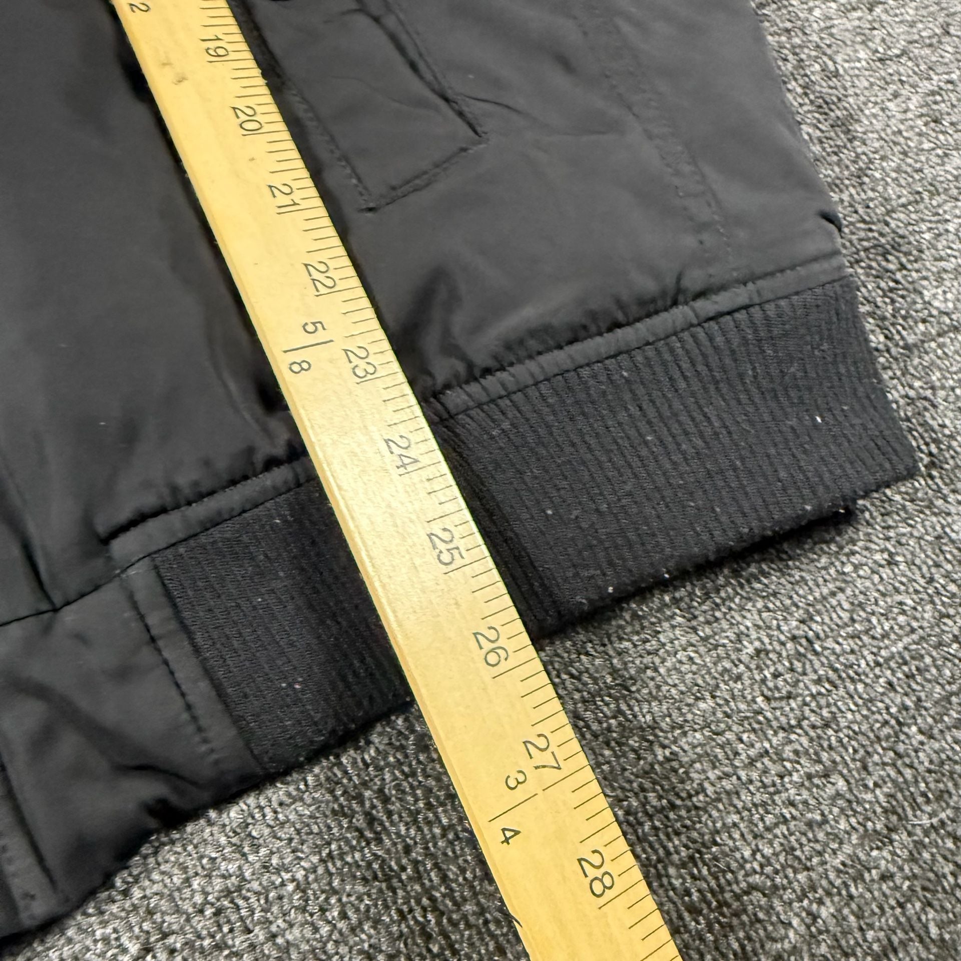 Tommy Hilfiger Bomber Jacket Size XL Black Hooded Full Zip Utility 7