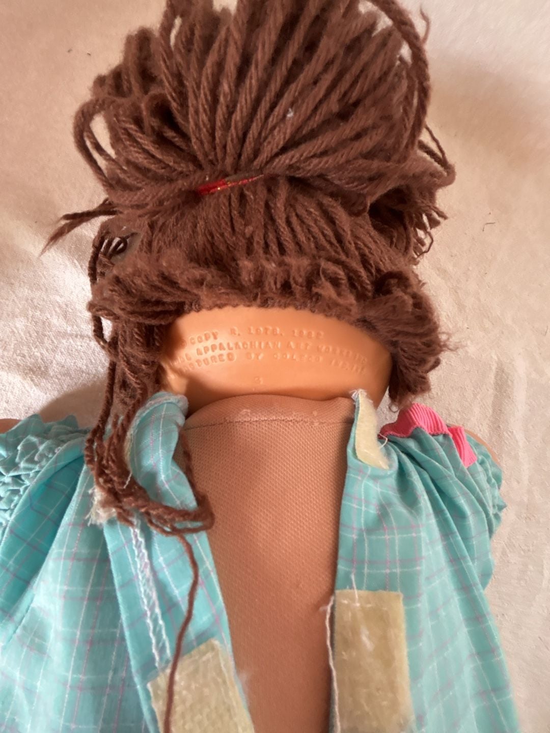 Cabbage Patch Kids Doll Brown Hair Blue Romper 2