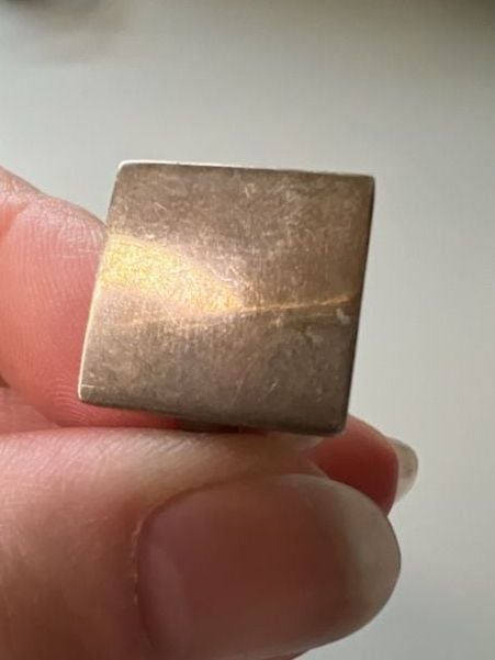 Sterling Silver Square Geometric Ring Size 7.25 Mexico 925 3