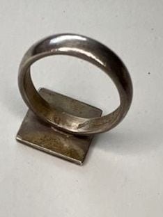 Sterling Silver Square Geometric Ring Size 7.25 Mexico 925 4