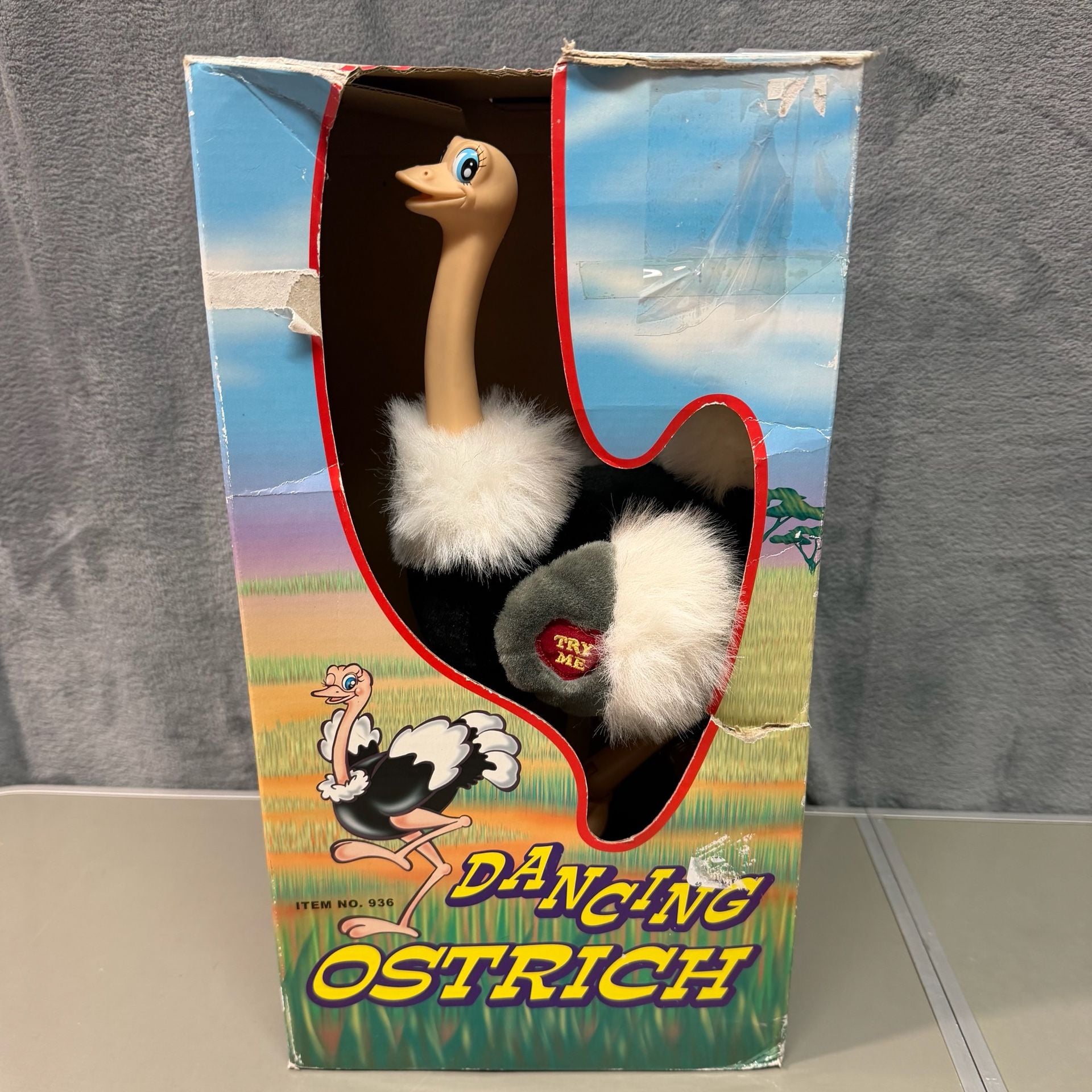 Tested working Vintage Dancing Ostrich Item No. 936 Animatronic Novelty Toy 1
