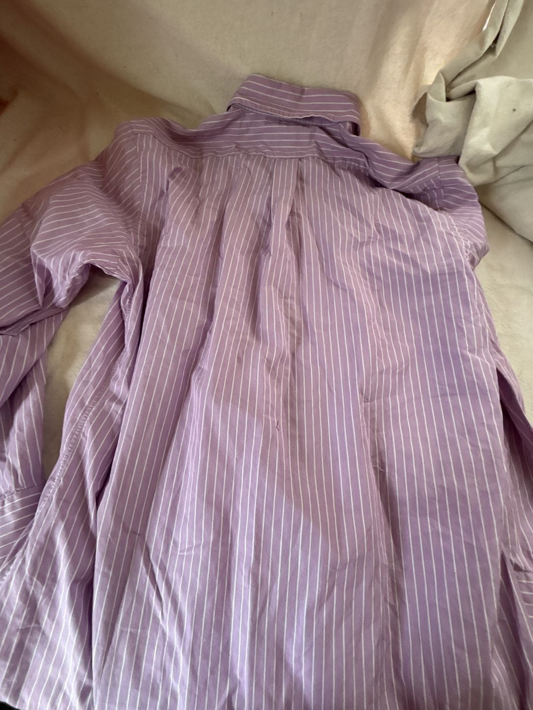 Ralph Lauren Striped Button-Down Shirt Purple White 6
