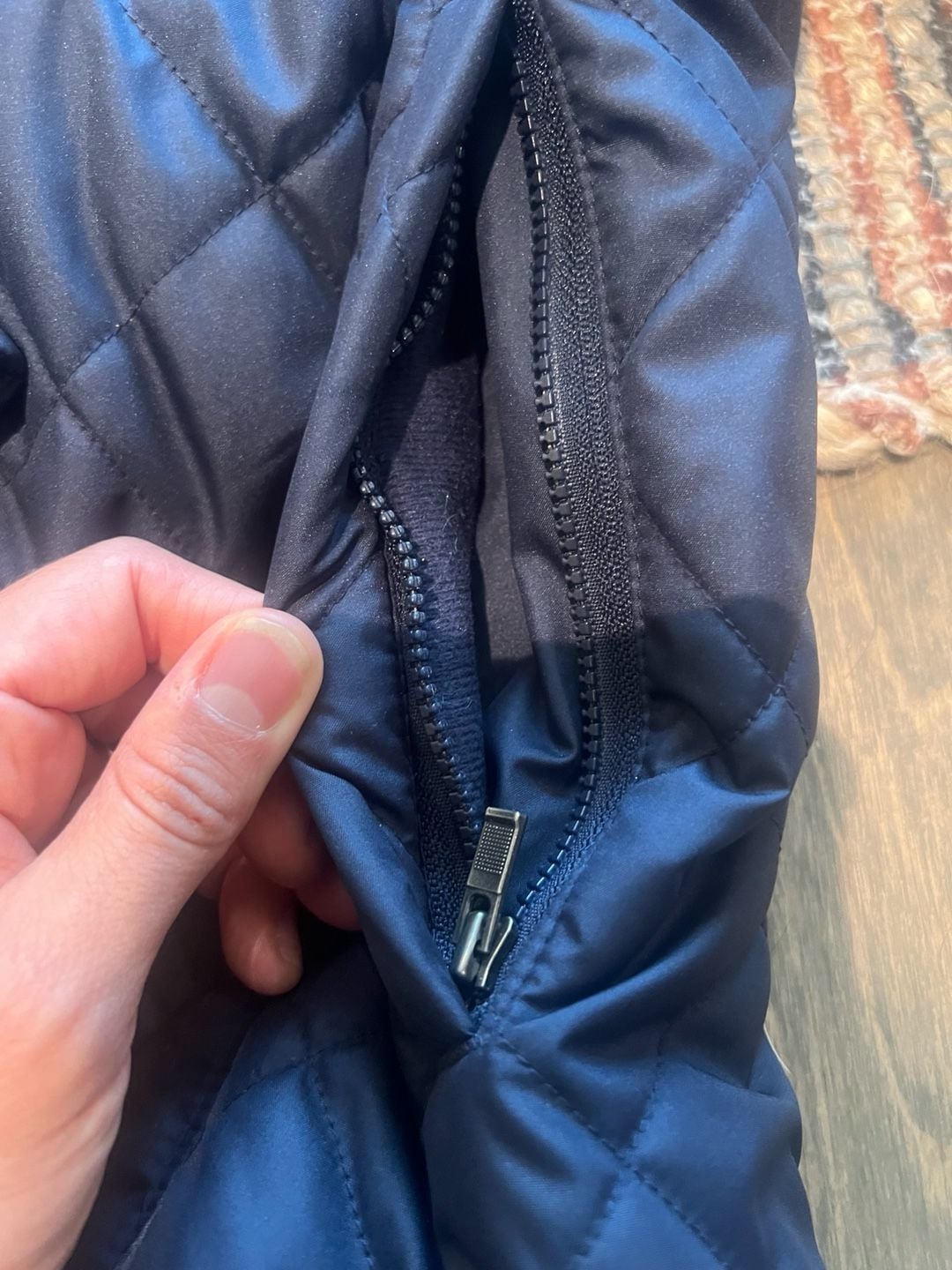 Columbia Copper Crest Hooded Jacket Blue Quilted Sherpa Lined 6