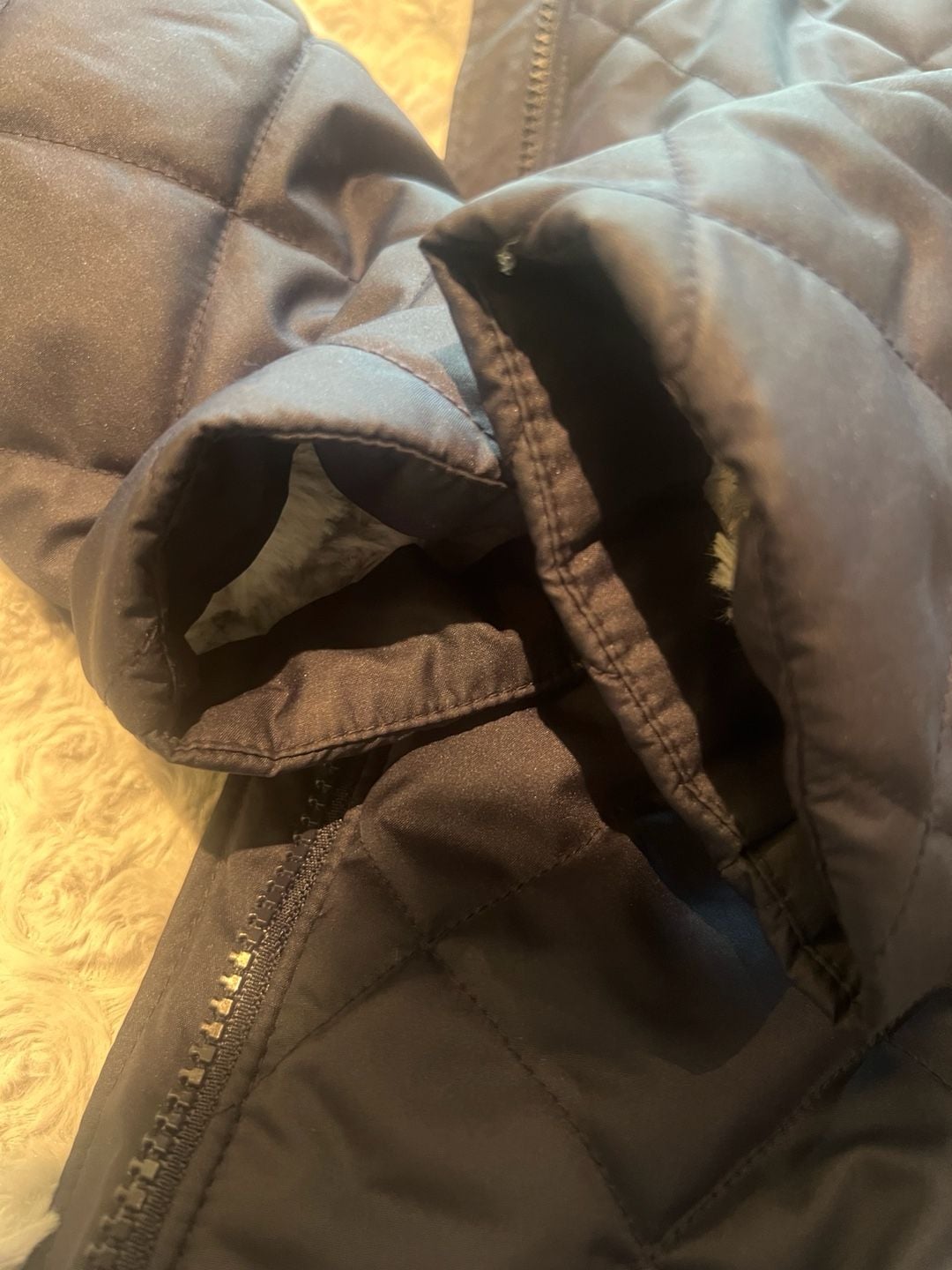 Columbia Copper Crest Hooded Jacket Blue Quilted Sherpa Lined 8