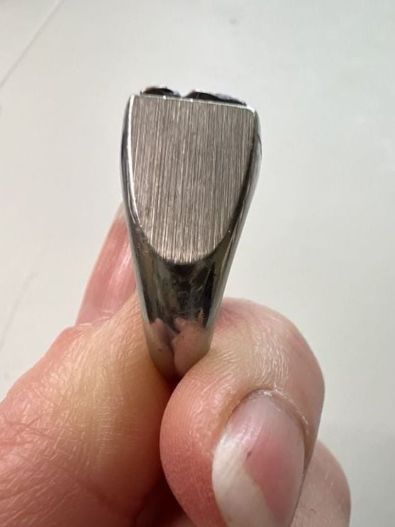 Sarah Coventry Vintage Silver Textured Square Signet Ring 5