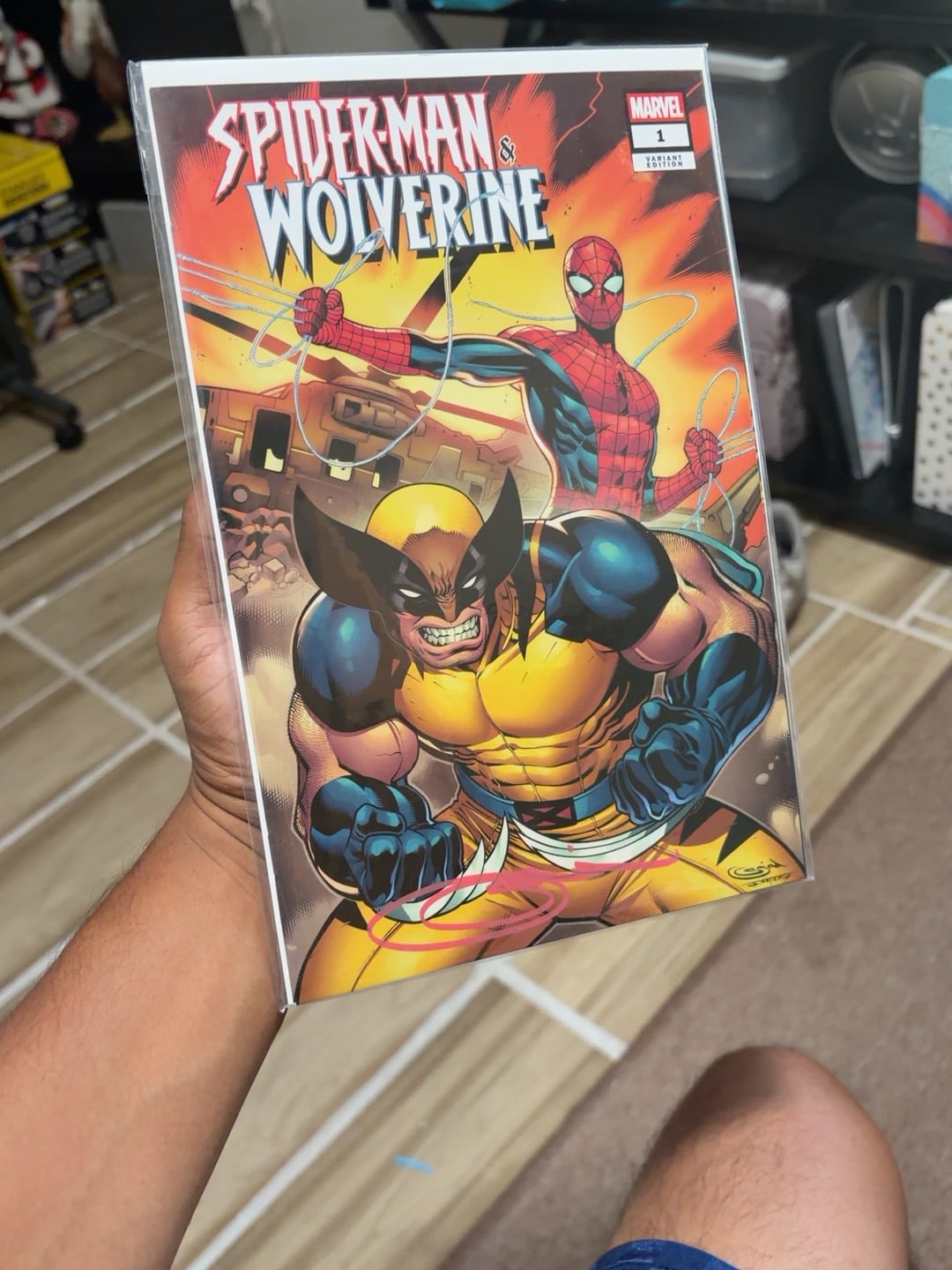 Spider-Man & Wolverine #1 Clayton Crain 1:100 Virgin Variant SIGNED COA Marvel English 1