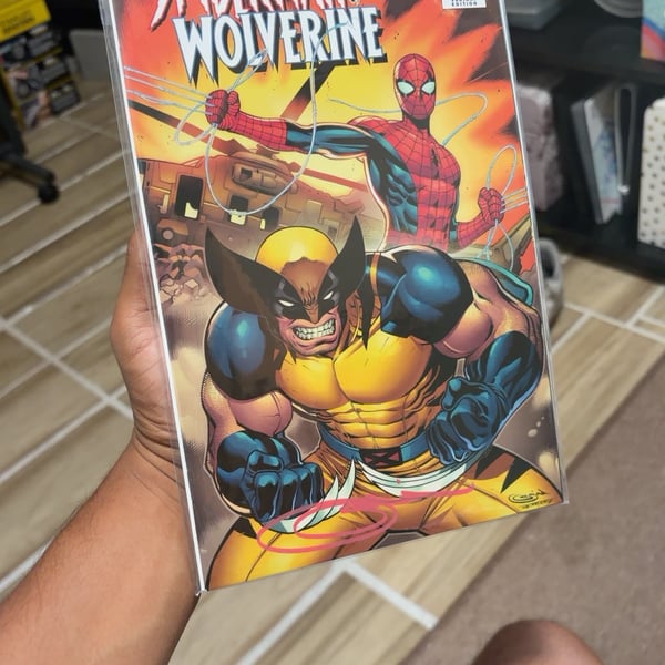 Spider-Man & Wolverine #1 Clayton Crain 1:100 Virgin Variant SIGNED COA Marvel English