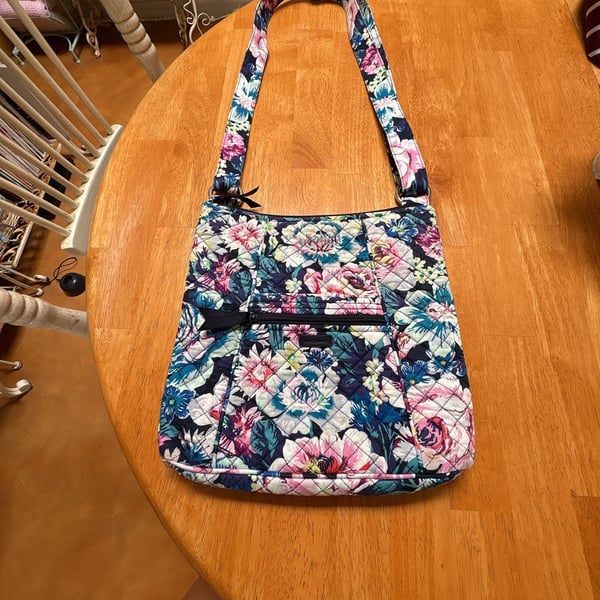 Vera Bradley Triple Zip Hipster Crossbody Garden Grove