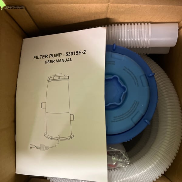 Bestway Filter Pump 53015E-2 1000GPH Flow Rate Filtering Pool Pump