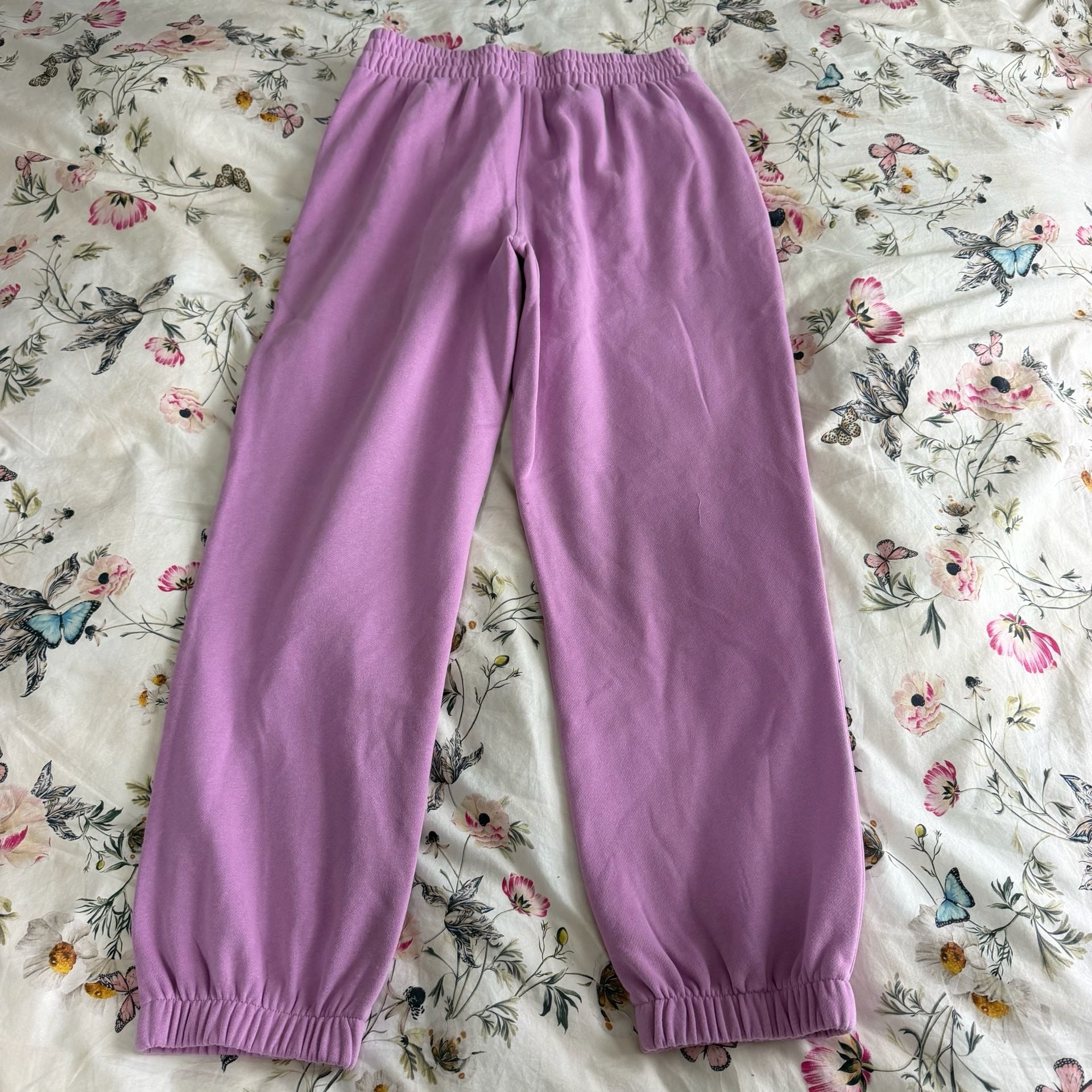 Roxy Mako Jogger Size L Purple Fleece Sweatpants 4