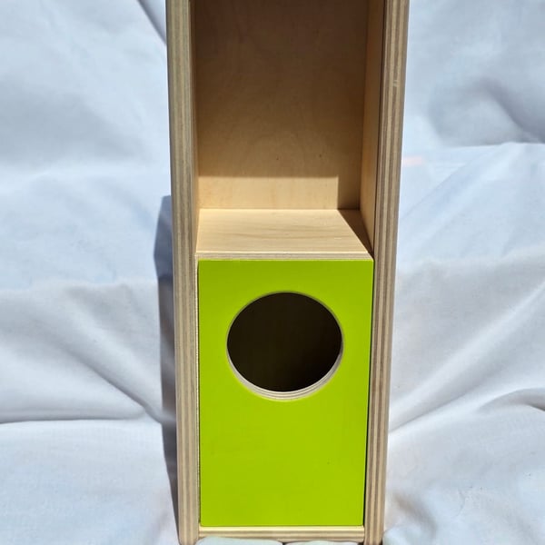 Lovevery Sliding Top Box Wooden Toy With Green Ball