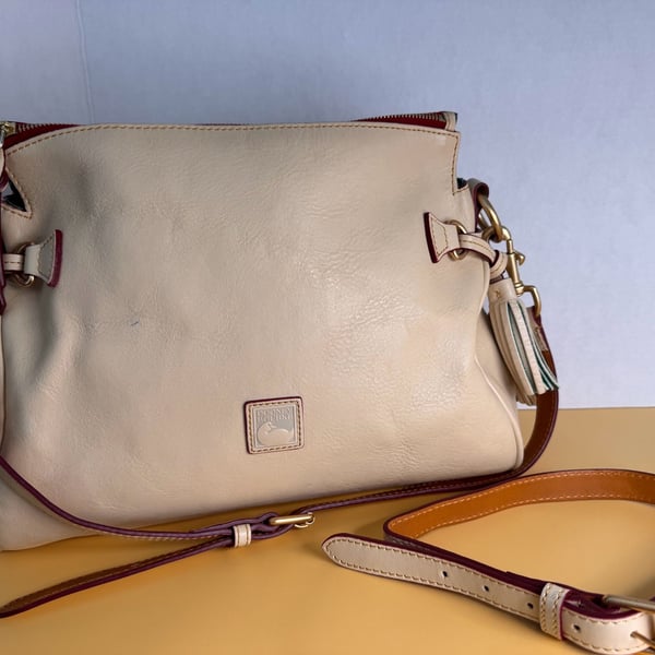 Dooney & Bourke Florentine Teagan 30 Natural Leather Crossbody Bag